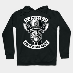 It Is What It Is And It Is Not Great Giraffe Funny Hoodie